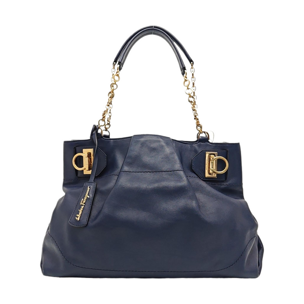 Calfskin Tote Bag Blue