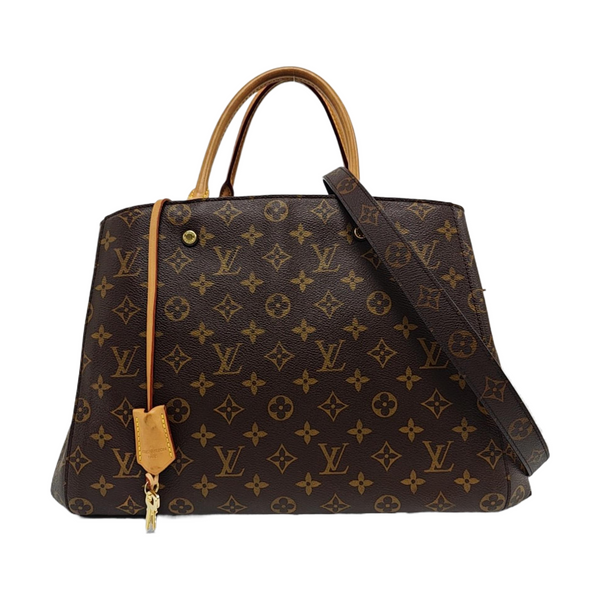 MONTAIGNE GM Monogram Coated Canvas Brown