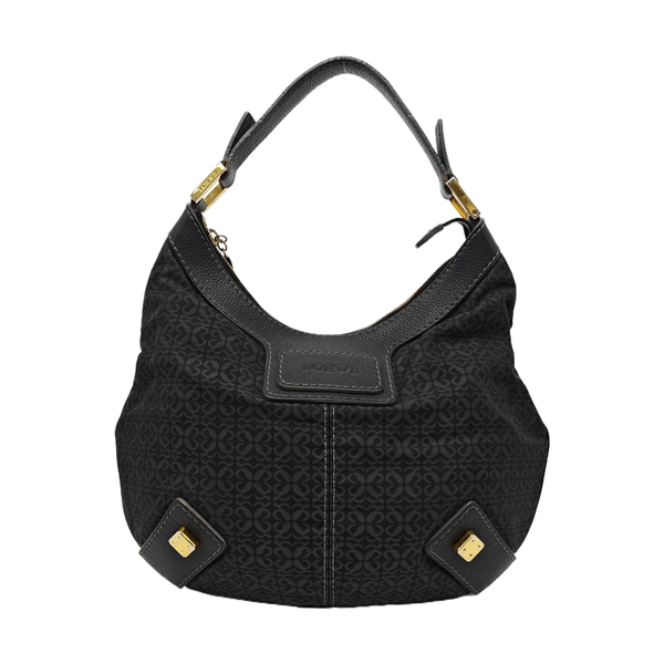 Monogram Canvas Shoulder Bag Black