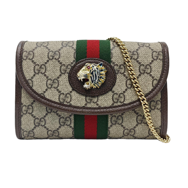 Rajah Mini Monogram Coated Canvas Beige
