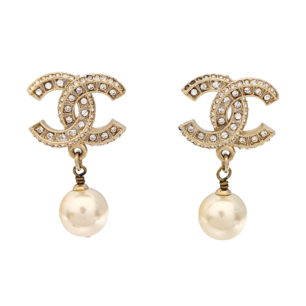 CC Logo Metal Gold Earrings