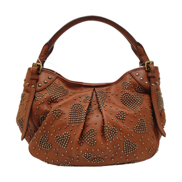 Calfskin Top Handle Bag Brown