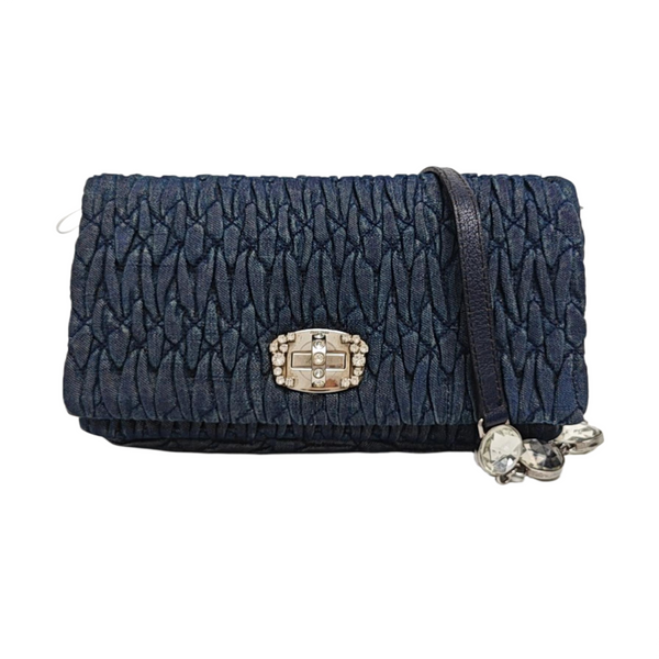 Crystal Quilted Denim Blue