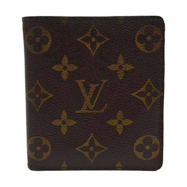Monogram Coated Canvas Wallet Brown