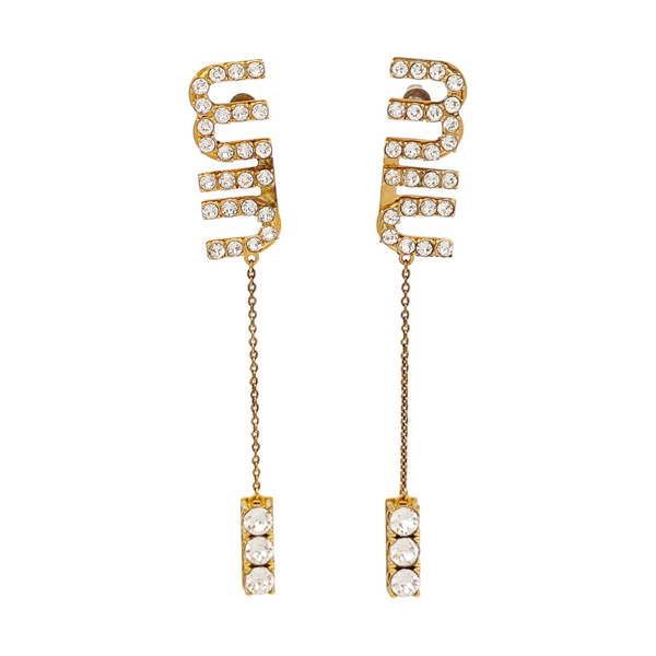 Metal Clear Stud Earrings