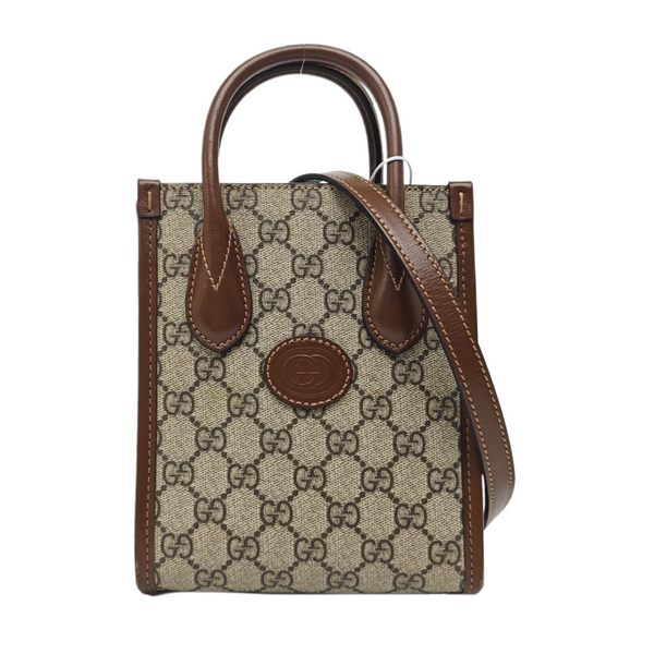 Retro Mini Monogram Coated Canvas Beige