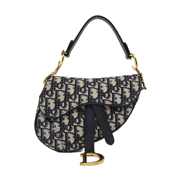 Saddle Mini Oblique Canvas Blue