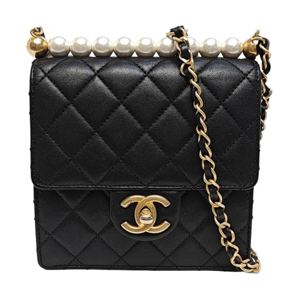 Quilted Lambskin Mini Black