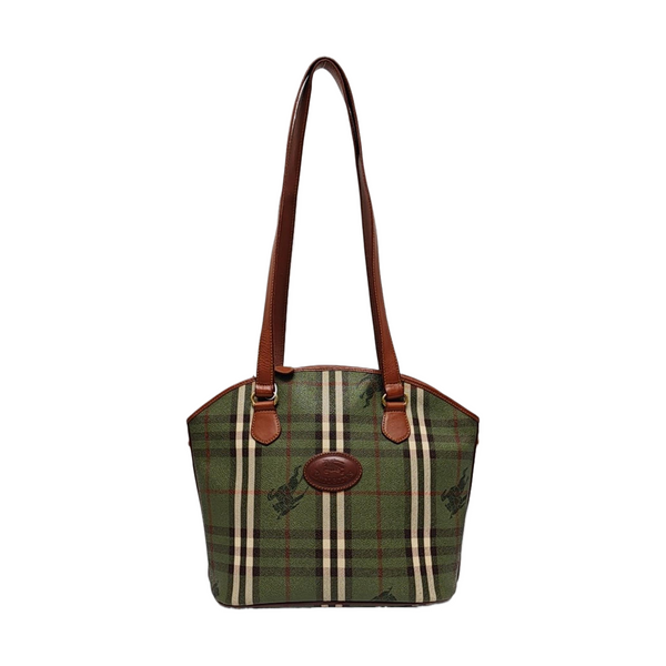 Coated Canvas Shoulder Bag Green