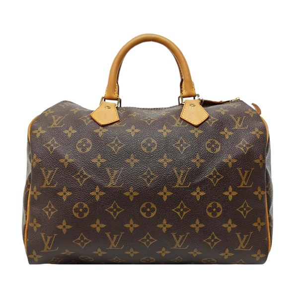 SPEEDY 30 Monogram Coated Canvas Brown