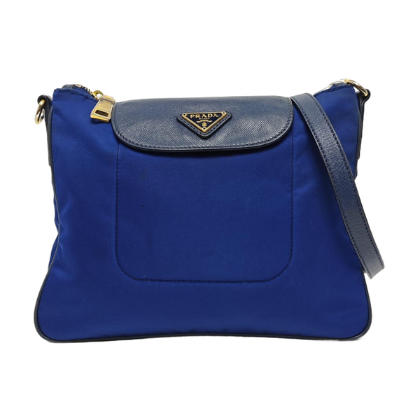 Nylon Shoulder Bag Blue