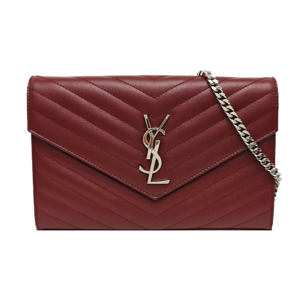 MONOGRAM Medium Chevron Calfskin Red