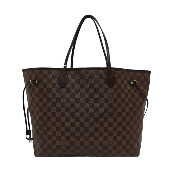 NEVERFULL GM Damier Ebene Coated Canvas Brown