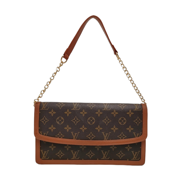 DAME GM Monogram Coated Canvas Brown