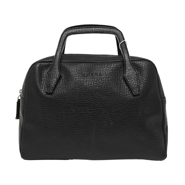 Calfskin Top Handle Bag Black