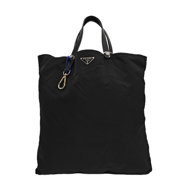Nylon Top Handle Bag Black