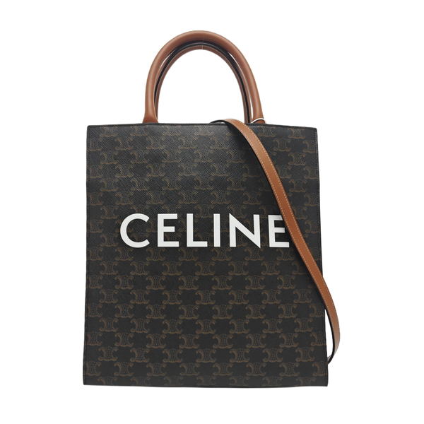 CABAS CELINE Small Coated Canvas Brown
