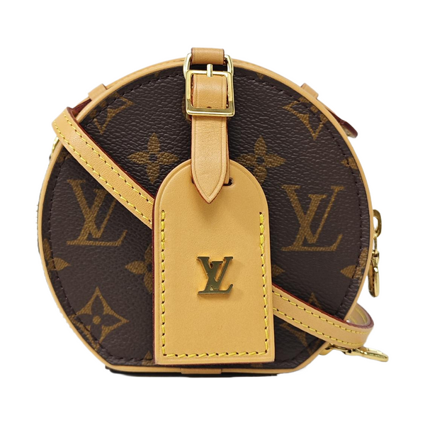BOITE CHAPEAU Mini Monogram Coated Canvas Brown