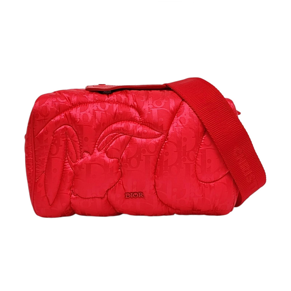 Dior By Erl Dior Lingot Quilted Fabric Red