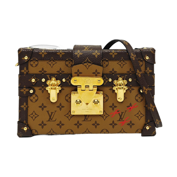 PETITE MALLE Monogram Coated Canvas Brown