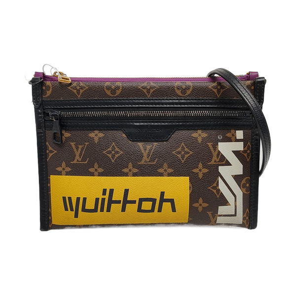 FLAT Monogram Coated Canvas Brown