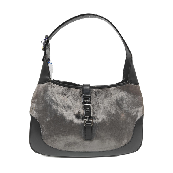 Bardot Monogram Velvet Gray