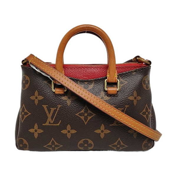 PALLAS Nano Monogram Coated Canvas Brown