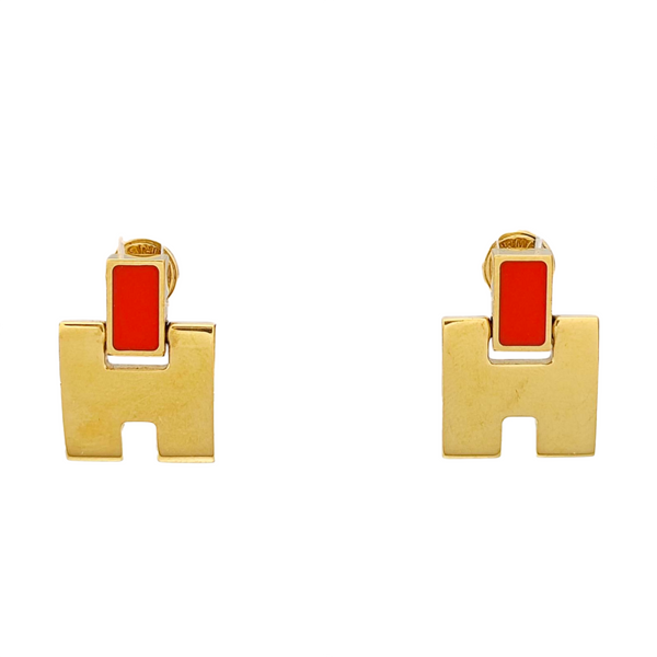 Eileen Metal Gold Stud Earrings