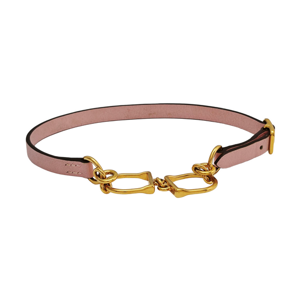 Etrier Leather Pink Bangle