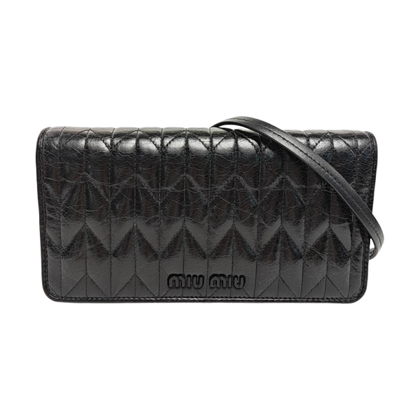 Quilted Calfskin Shoulder Bag Black