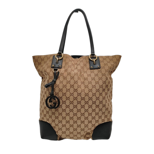 Monogram Canvas Tote Bag Brown