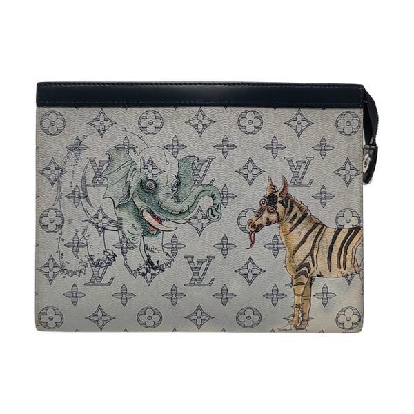 Pochette Voyag MM Monogram Coated Canvas Gray