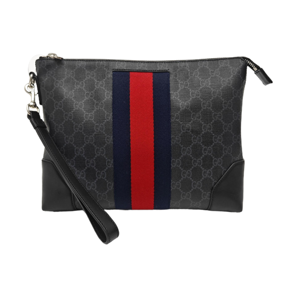 Ophidia Large Monogram Coated Canvas Gray