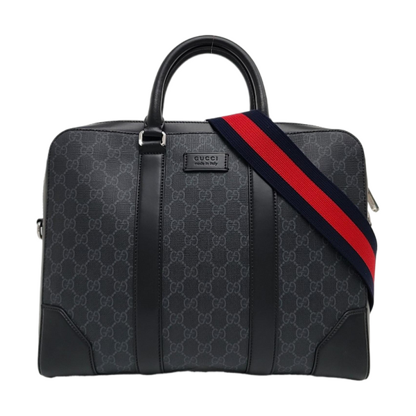 Monogram Coated Canvas Shoulder Bag Black