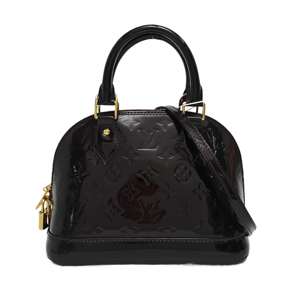ALMA BB Monogram Patent Leather Brown
