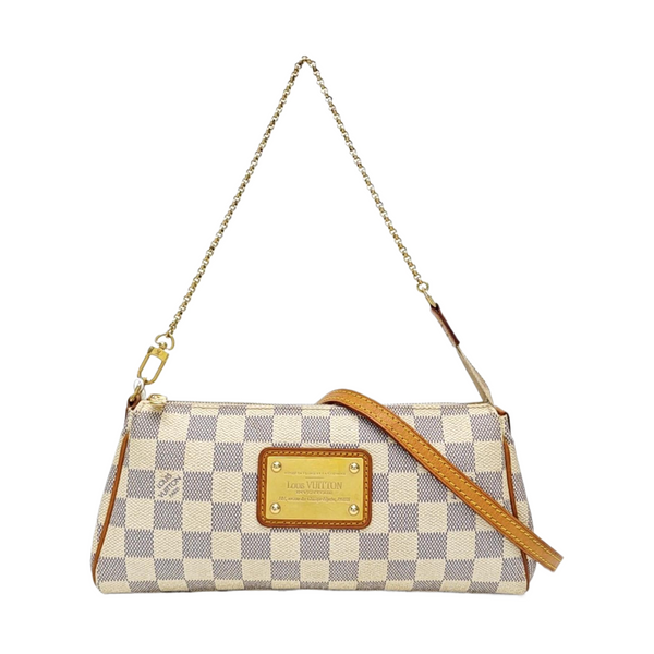 EVA Damier Azur Coated Canvas White