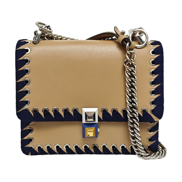 Authenticated pre-owned Kan I Small Calfskin Beige - Shoulder Bag at Looply