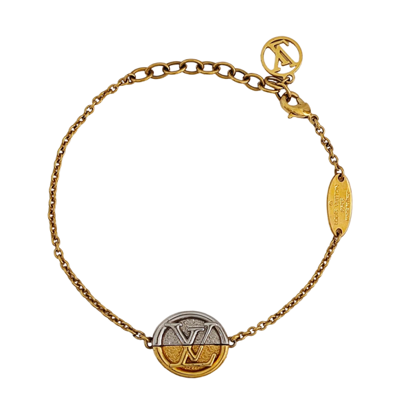 L TO V Metal Gold Bracelet