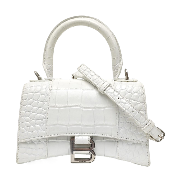 Hourglass Small Calfskin White
