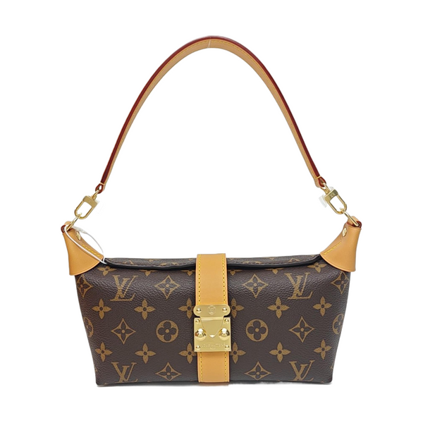 Pochette Mia Monogram Coated Canvas Brown