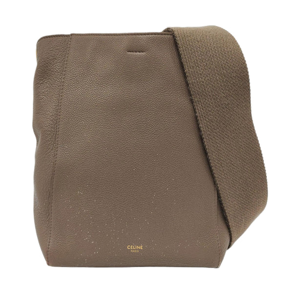 Authenticated pre-owned SANGLE Small Calfskin Gray - Bucket Bag at Looply