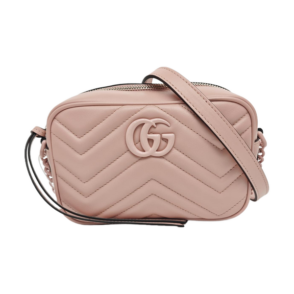 GG Marmont Mini Quilted Calfskin Pink