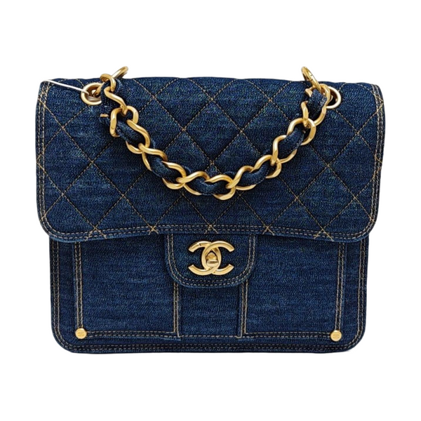 Quilted Denim Blue