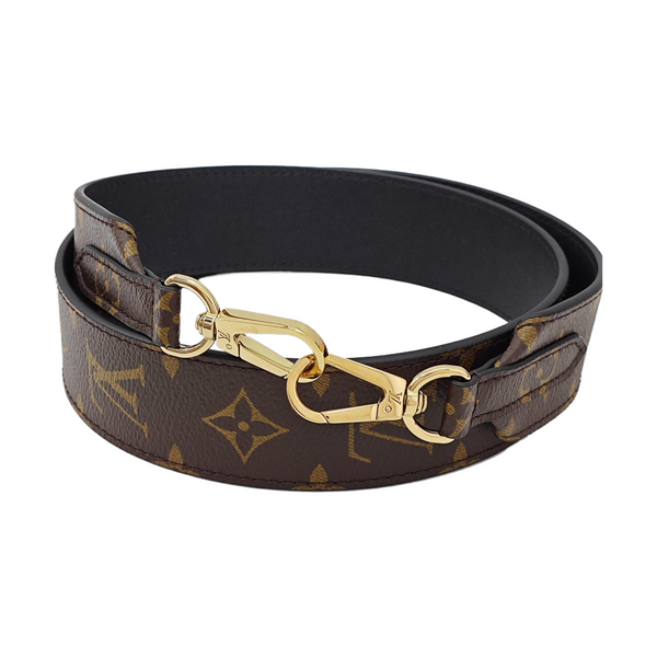 Monogram Coated Canvas Bag Strap Brown