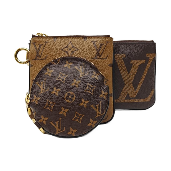 TRIO Monogram Coated Canvas Brown