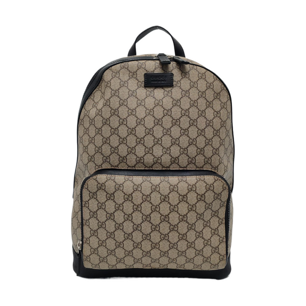 Monogram Coated Canvas Backpack Black