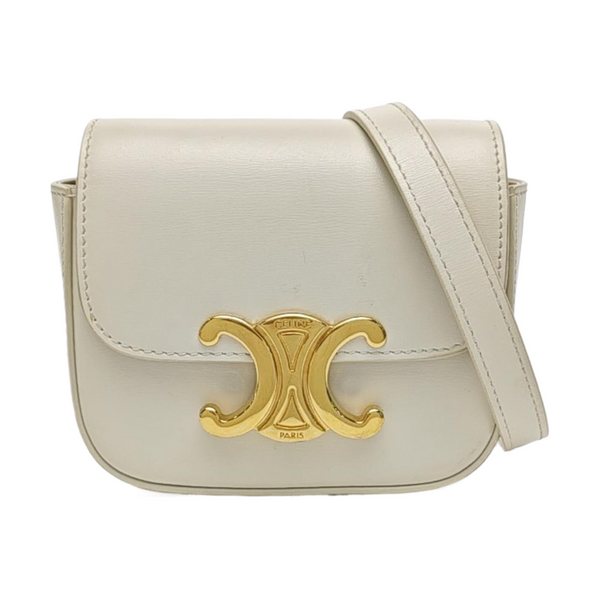 TRIOMPHE Mini Calfskin White