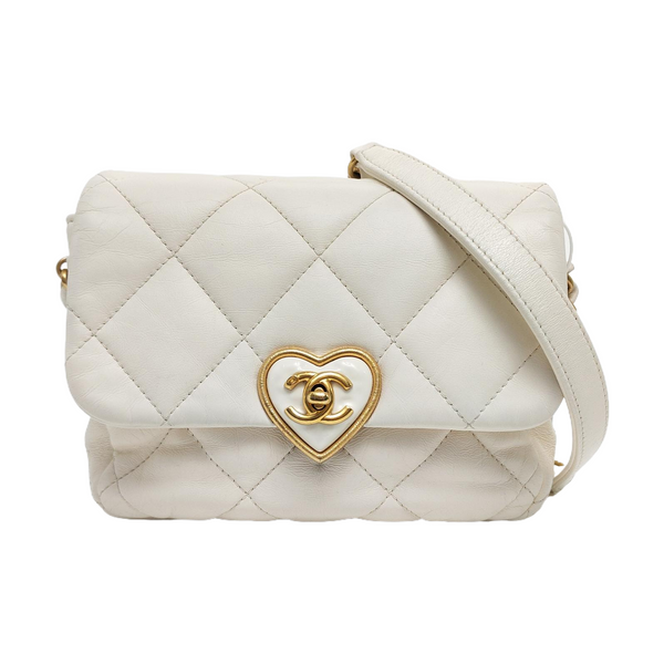 Quilted Lambskin White