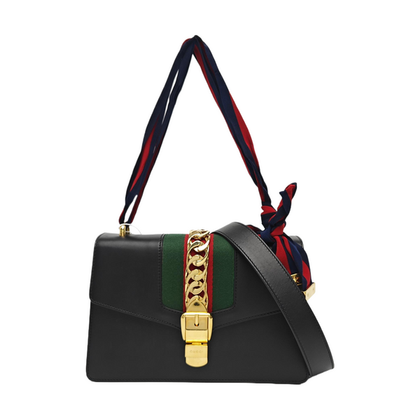 Sylvie Small Calfskin Black