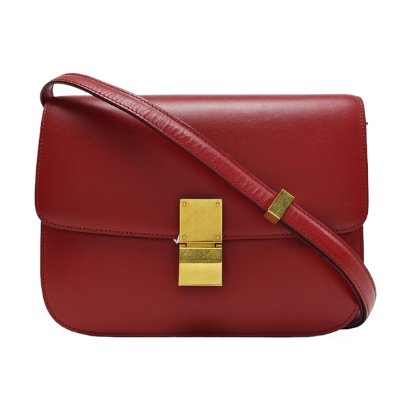 CLASSIC BOX Medium Calfskin Red